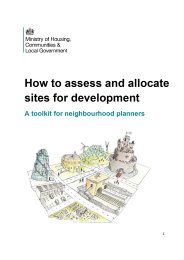 How to assess and allocate sites for development. A toolkit for neighbourhood planners