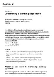 Determining a planning application
