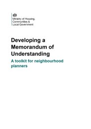 Developing a memorandum of understanding. A toolkit for neighbourhood planners