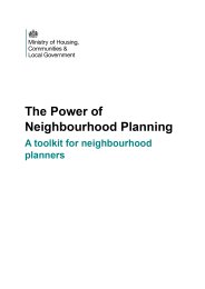 Power of neighbourhood planning. A toolkit for neighbourhood planners