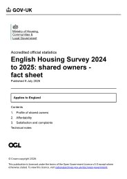 English Housing Survey 2024 to 2025: shared owners