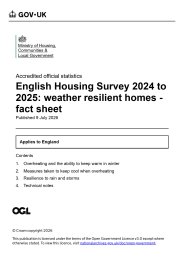 English Housing Survey 2024 to 2025: weather resilient homes