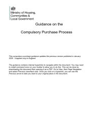 Guidance on the compulsory purchase process