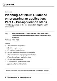 Planning Act 2008: guidance on preparing an application: part 1 - pre-application steps (July 2026)