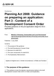 Planning Act 2008: guidance on preparing an application: part 3 - content of a development consent order (July 2026)