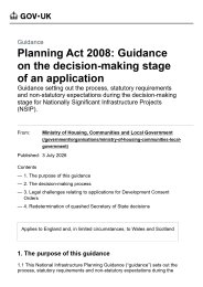 Planning Act 2008: guidance on the decision-making stage of an application (July 2026)