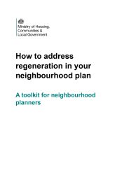 How to address regeneration in your neighbourhood plan. A toolkit for neighbourhood planners