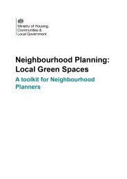 Neighbourhood planning: local green spaces. A toolkit for neighbourhood planners