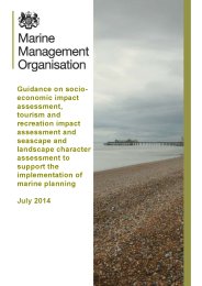 Guidance on socio-economic impact assessment, tourism and recreation impact assessment and landscape character assessment to support the implementation of marine planning