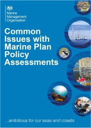 Common issues with marine plan policy assessments