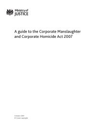Guide to the Corporate manslaughter and corporate homicide act 2007