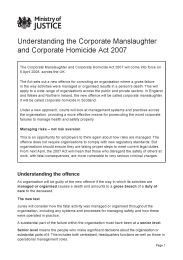 Understanding the Corporate manslaughter and corporate homicide act 2007