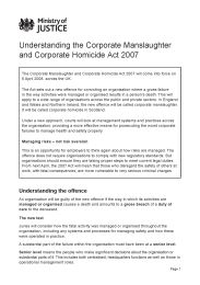Understanding the Corporate manslaughter and corporate homicide act 2007