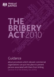 Bribery act 2010. Guidance about procedures which relevant commercial organisations can put into place to prevent persons associated with them from bribing (section 9 of the Bribery Act 2010)