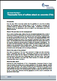 Thaumasite form of sulfate attack (TSA)