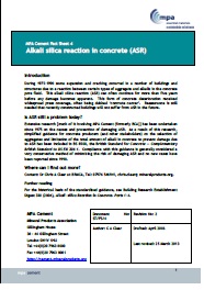 Alkali silica reaction (ASR)