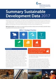 Summary sustainable development data 2017