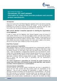 Chromium (VI) and cement - information for ready-mixed concrete producers and concrete product manufacturers