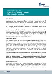 Chromium (VI) and cement - information for formulators