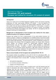 Chromium (VI) and cement - European test method for chromium (VI) content of cement