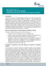 Chromium (VI) and cement - compliance protocol for chromium (VI) content of cement