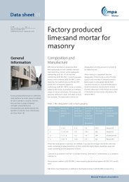 Factory produced lime: sand mortar for masonry. Issue 10