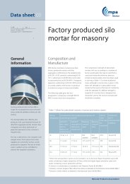 Factory produced silo mortar for masonry. Issue 6