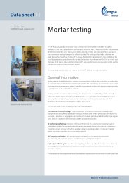Mortar testing. Issue 7