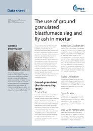 Use of ground granulated blastfurnace slag and fly ash in mortar. Issue 5