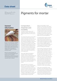 Pigments for mortar. Issue 4