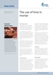 Use of lime in mortar. Issue 4