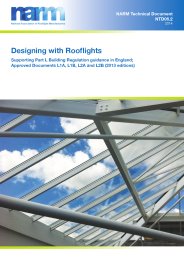 Designing with rooflights. Supporting Part L Building Regulation guidance in England; Approved Documents L1A, L1B, L2A and L2B (2013 editions)