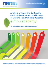 Analysis of improving daylighting and lighting controls on a number of existing non-domestic buildings