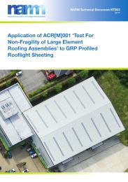 Application of ACR[M]001 Test for non-fragility of large element roofing assemblies to GRP profiled rooflight sheeting
