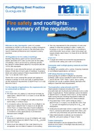 Fire safety and rooflights - a summary of the regulations