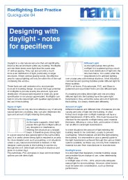 Designing with daylight - notes for specifiers