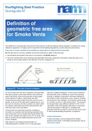 Definition of geometric free area for smoke vents