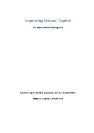 Improving natural capital - an assessment of progress