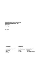 Application of accessibility methodologies to land use planning. Final report