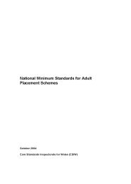 National minimum standards for adult placement schemes