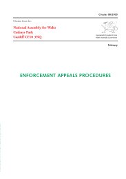 Enforcement appeals procedures