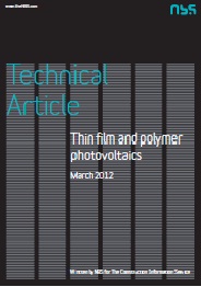 Thin film and polymer photovoltaics