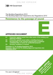 Resistance to the passage of sound. (2003 edition incorporating 2004, 2010, 2013 and 2015 amendments) (For use in England)