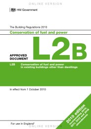 Conservation of fuel and power in existing buildings other than dwellings (2010 edition incorporating 2010, 2011, 2013 and 2016 amendments) (For use in England) (Superseded)