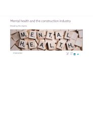 Mental health and the construction industry