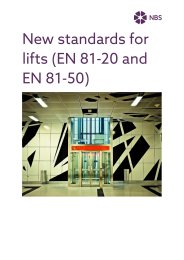 New standards for lifts (EN 81-20 and EN 81-50)