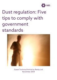 Dust regulation: Five tips to comply with government standards