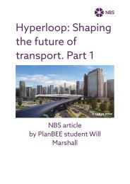 Hyperloop: Shaping the future of transport. Part 1