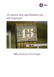 15 reasons why specifications are still important
