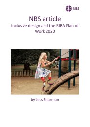 Inclusive design and the RIBA Plan of Work